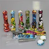 14mm Mini Smoke Hand Pipe Eco Friendly Silicone Titanium Printing Smoking Pipes för DAB RIGS Röktillbehör