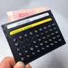 Portafoglio porta carte di credito in vera pelle nera classica Portafoglio porta carte d'identità rivetto moda personalità per uomo 2019 Borsa portamonete sottile