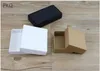 10 sizes Kraft Black White Cardboard Box With Lid Kraft Paper Blank Carton Box DIY Craft Gift Packaging Boxes