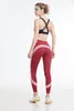 Kadınlar Yüksek Bel Spor Salonu Yoga Pantolon Spor Tayt Atletik Pantolon Renk Splice Eşleşen Yoga Egzersiz Push Up Pantolon