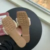 2021 flache Schuhe Weibliche Dünne Fersen Karree frau Hausschuhe Mit Hohen Absätzen Maultiere Rutschen Hohe Gummi Skandale Rom Stoff Nähen grundlegende