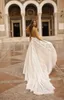 2019 Prinsessan Berta Mermaid Bröllopsklänningar med Overskirts V Neck Lace Bridal Gowns Queen Backless Beach Bröllopsklänning Vestidos de Noiva