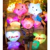 Lumineux rougeoyant d'oreiller étoile coeur de patte d'ours en peluche oreiller lumière Led Night Light Enfants Coussin de Noël Jouets XD23215