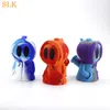 4.70 inch smoking bongs hookah Cute Ghost silicone water pipe glass bong detachable mini newest bubbler pipe spoon dab rig