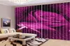 Blackout Curtain Preço Sala de estar Delicate Cheio-Dew Delicate Rose 3d Floral Cortina HD impressão cortinas blackout bonito