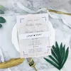 Invitations de mariage découpées au laser florales classiques chatoyantes noires et blanches avec enveloppe et insert personnalisé imprimé 9809873