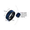 Meditation Ring Black Chain Spinner Ring Stainless Steel Band Decorated Edges and Rotating Center Chain Links Ring Free Engraved