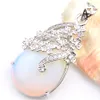 456ilver Party Holiday Jewelry Gift Drop Moonstone Gemstone Vintage Necklaces Pendant