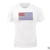 새로운 고안 여름 미국 국기 의류 체육관 타이트 T 셔츠 남성 피트니스 T 셔츠 옴므 T 셔츠 남성 피트니스 크로스 핏 티 탑