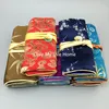 Jade Portable Travel Silk Brocade Jewelry Roll Bag Folding Cosmetic Storage Bag Drawstring Women Makeup 3 Zipper Pouch Bags 1pcs