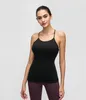 Sport Running Workout Canotte a spalle scoperte Canotte da yoga da donna carine con reggiseno integrato Cinghie incrociate sul retro Top in maglia a costine