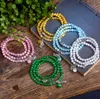 5 Colors Crystal Opal Bracelet Women Beaded Bracelets Charm Bracelets Elegant White Moonlight Stone Jewelry For Birthday Gifts