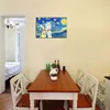 Hazır için askıda - Çerçeveli Artwork Van Gogh Yıldızlı Gece Hareketli Karikatür Anime Karakter Yağlı Boya Tuval Wall Art Home Decor yazdırma