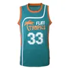 Jackie Moon # 33 Kahve Siyah 7. Downtown Malone # 69 Monix # 11 Flint Tropics Yarı Pro Film Jersey Şort Takımı Erkekler Dikişli