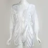Femmes039s vêtements de nuit Summer Sexy Femmes Satin Lingerie Robe robe Nightwear Underwear GSTRING Black White Plus Size S2xl4806779
