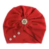 Europa infante bebê meninas chapéu beads headwear criança criança crianças beanies turbante chapéus crianças acessórios a412