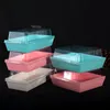 Presentförpackning 200 st högkvalitativa smörgåslådor Space Cover Kraft Paper Plastic Boxar Custle Cake Packing17615683