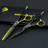 6 "Barbears Corte de Cabelo Tesoura Japão Aço Inoxidável de Aço Inoxidável Tesoura Kit Ferramentas de Salão Barbeiro Thinning Shears Hairstylist Salon Ferramentas