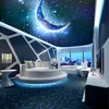 3D غرفة المعيشة غرفة نوم سقف خلفية بابيل دي Parede الخيال السماء المزدانة بالنجوم نجوم غرفة المعيشة