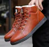 Sıcak Satış-2019 Kış Yeni erkek Orta Yardım Martin Çizmeler erkek Deri Çizmeler Retro Artı Kadife Pamuk Ayakkabı Kar Takım Erkek Botları