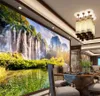 Chinese landscape scenery waterfall wall wallpaper for walls 3 d for living room