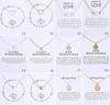 Dogeared Halsband med presentkort Elephant Pearl Love Wings Cross Key Zodiac Sign Compass Lotus hänge för kvinnor mode smycken GB1639