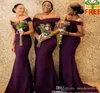 2020 Regency African Off the Counter Satin Long Long Bridesed Dresses Ruched Sweep Train Wedding ضيف خادمة من فساتين الشرف BC1288206D