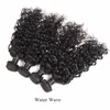 Lans Brazilian Remy Hair Bundle Water Wave 인간의 머리카락 6 번들 로트 물결 모양의 인간 모발 직조 확장 50g / PC