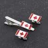 New Trendy Canada Flag Cuffinks Fashion Luxury Elegant French Shirts Cuff Links Tie Clips For Men Wedding Party Jewelry Gift