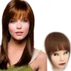 Klip w grzywce ludzkie włosy pełna długość 1 sztuki warstwowe frędzle włosów Hair Hair Extensions Kolor Bleach BLONDE5718304