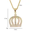 Wholstainless Steel Jewelry Hip Hop Crown Pendant Necklace Jewelry 24Inch Rope Chain SN1292521231