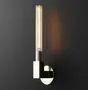 American Retro Foyer LED настенные лампы спальни прикроватные стены Sconce медь / черный / хромированный минималистский проход балкон огни деко лофт светильник украшения дома