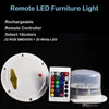 Verlichting Nieuwe LED-meubelverlichting Batterij Oplaadbare Led-lamp RGB Afstandsbediening Waterdichte IP68 Zwembadverlichting