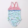 nuovo design neonate costumi da bagno cigno pesce auto arcobaleno dianasour palloncino stampato bambini carini beah indossare bambini costume da bagno per bambini