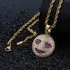 Joachim Designer Pendant Necklace Fashion Mens Hip Hop Halsbandsmycken Iced Out Pendant Halsband med Gold Rope Chain K3729132505104305