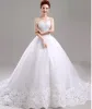 플러스 사이즈 우아한 볼 가운 웨딩 드레스 연인 민소매 아플리케 레이스 업 스윕 기차 공식적인 신부 가운