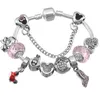 16-21CM bracelet à breloques européen perles de charme de souris douce 925 chaîne de serpent en argent pour enfants bijoux à bricoler soi-même accessoires avec boîte-cadeau