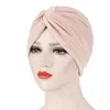 Donne musulmane Turbante Cappello indiano Ramadan Cofano Pieghettato Nodo Berretti Skullies Bandane islamiche Copricapo Berretto interno Pianura elasticizzata