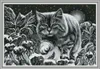 Gatto nero sulla notte nevosa kit fai da te Fatto a mano Punto croce Strumenti artigianali Ricamo Set cucito contato stampa su tela DMC 14CT / 11CT