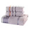 3 pack bomull handduk uppsättning för badrum 1pc badhandduk 2st hand ansiktshanddukar för vuxna Terry Washcloth Travel Beach Sport Handdukar1