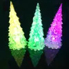 Acrylic flashing colorful Christmas Tree Children's Glowing Toys LED Colorful new year Crystal Flash Little Night Lights Christmas Gifts