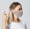 Glänsande paljetter Ansiktsmasker PM2.5 Ansiktsmask Tvättbar återanvändbar Mask Bomullsskydd Masker Anti-Dust Anti-Pollution Cover Mask