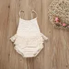 Yeni Yaz Bebek Bebek Kız Dantel Tulum Peplum Backless Kayış Onesies Toddlers Giyim Tırmanma Çocuk Tulum 4854