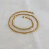 Collana a catena a maglie italiane con doppio cordolo cubano in oro massiccio giallo 10 K GF 6MM da 20 pollici