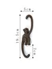 10 fonte suspendue singe S-crochet S crochet métal plante Pot jardin cintres rustique marron Vintage décoration jardinage animaux artisanat A313t