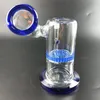 5,5 pouces Mini Blue en nid d'abeille Filtre Pièces en verre en verre Bookahs Brûler à huile DAB RIGS AVEC BOL