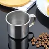 Tasse en acier inoxydable tasse à café Portable tasses à boire tasse de rince-bouche bière lait expresso tasse incassable isolée