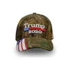 Donald Trump Cap USA Stars Drapeau Camouflage Casquette de Baseball Keep America Great 2020 Chapeau Broderie Lettre Réglable Camo Glof Chapeau HHA363