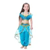 Flickor Kid Summer Cos Princess Dance Dress Suit Halloween Jul Prestanda Kostym Cosplay Top Kjolbyxa Två bitar Kläder Set