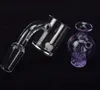 Vendita calda 25mm XL Flat top Quartz Banger Cyclone Carb Cap Terp Pearl 4mm Bottom Maschio Femmina Giunto per dab rig